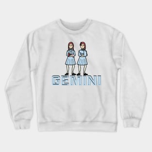 "Gemini" Shining Twins Zodiac Graphic Crewneck Sweatshirt